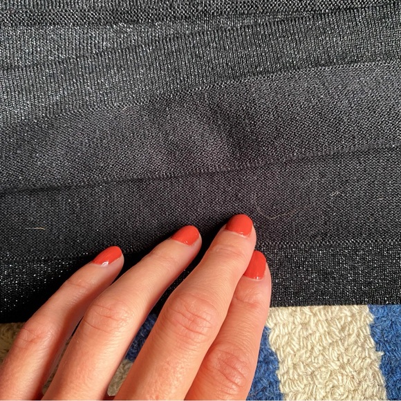 🖤 ATMOSPHERE BLACK SHIMMER SHORT SLEEVE FITTED DRESS! - Picture 8 of 11